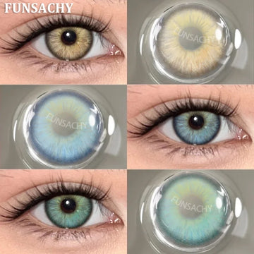 1 Pair New Color Contact Lenses for Eye Beautiful Pupil Fashion Blue Soft Lenses Gray Natural Contacts Yearly Cosmetics