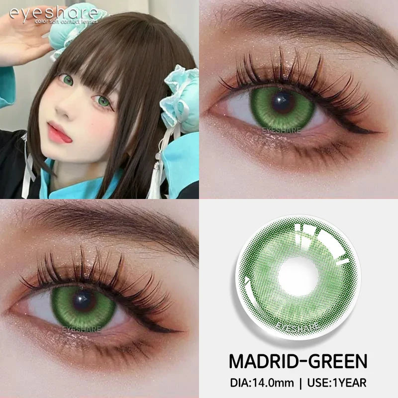1pair/2pcs Colored Contact Lenses for Eyes Pink Contacts Purple Lenses Cosplay Contact Lenses Yearly Fashion Eye Lenses
