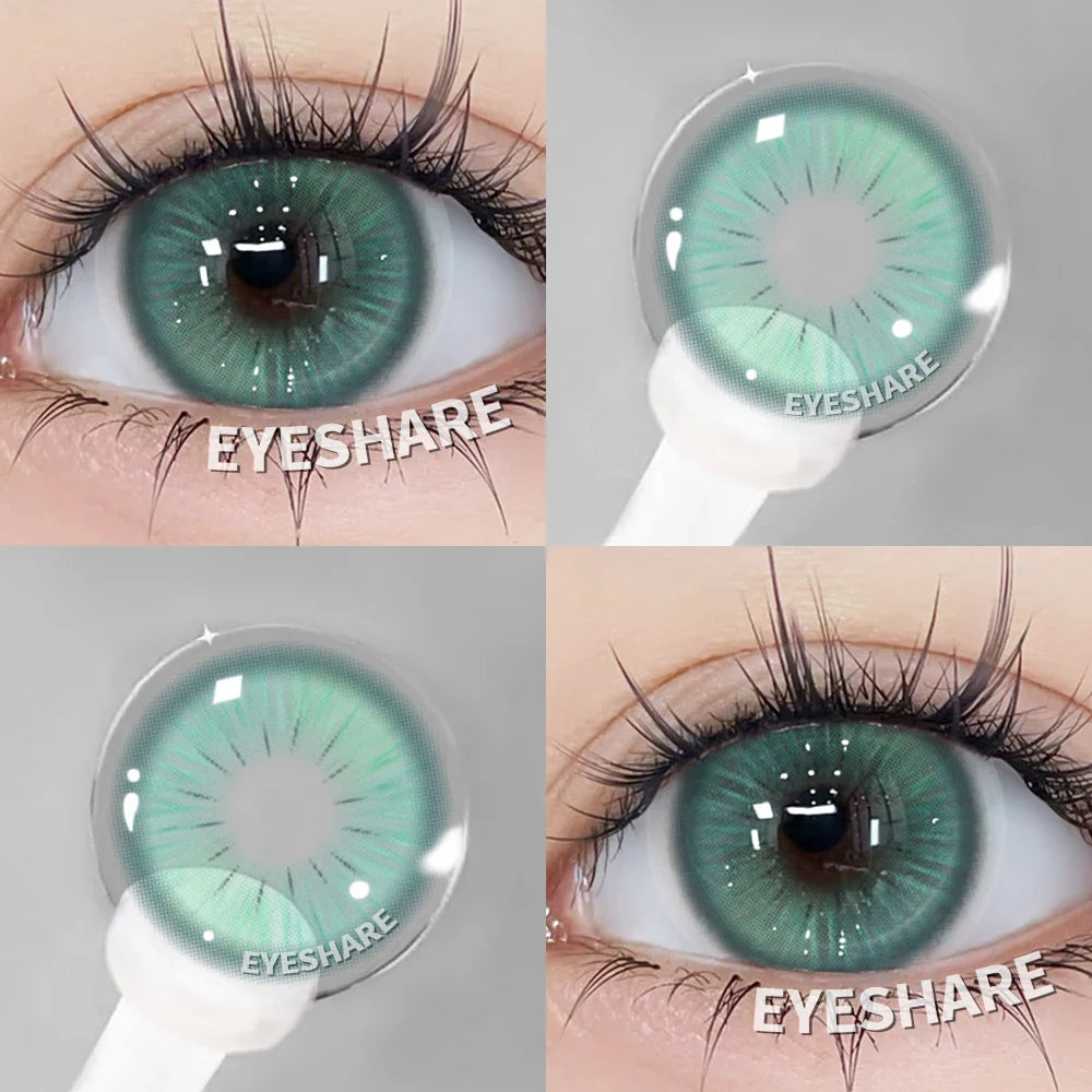 2pcs Blue Color Contact Lenses Natural Gray Eye Lens Beautiful Pupils Yearly Fashion Brown Softlens Cosmetics