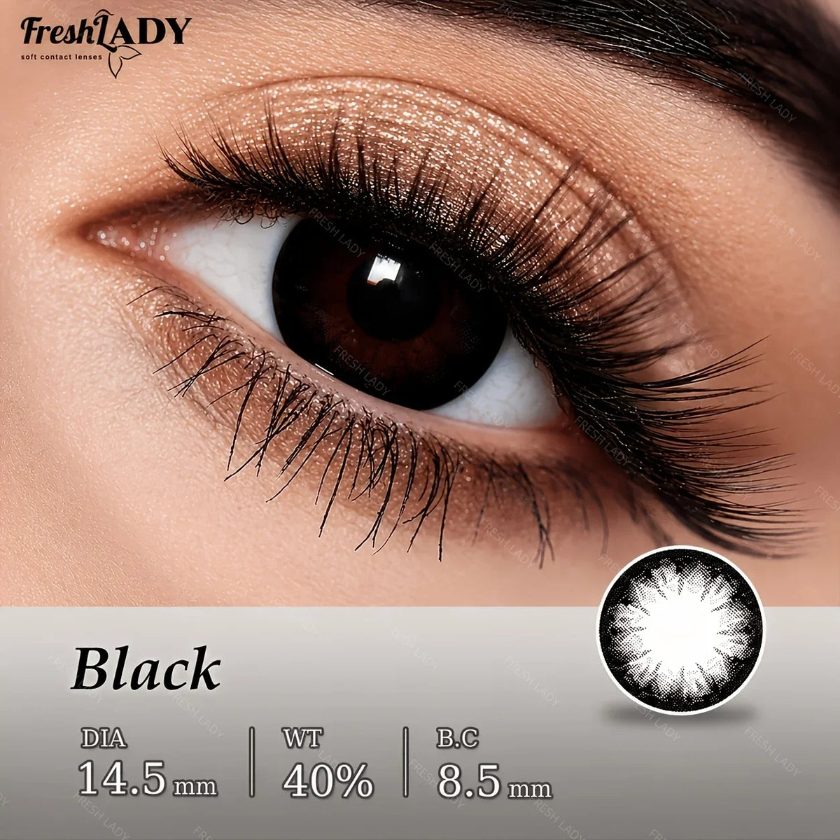 1 Pair Black Colored Contact Lenses Natural Brown Eyes Lenses Yearly Beautiful Pupils Cosmetic Lenses