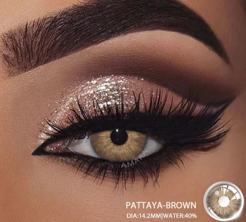 1 Pair Colored Contact Lenses Natural Look Brown Eye Lenses Gray Contact Eye Lenses Blue Lenses Contacts for Dark Eyes