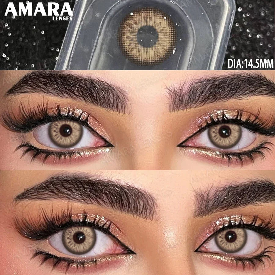 Norway Blue Contact Lenses Color Contacts for Eyes Brown Eye Lenses Gray Lenses Yearly Cosmetic Makeup Eye Contacts Yearly