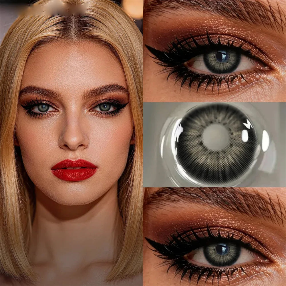 Eye Eyes Color Contacts Colored Contact Lenses Lens Daily Prescription Cosmetics Myopia Natural 2Pcs 12 Months 1 Year