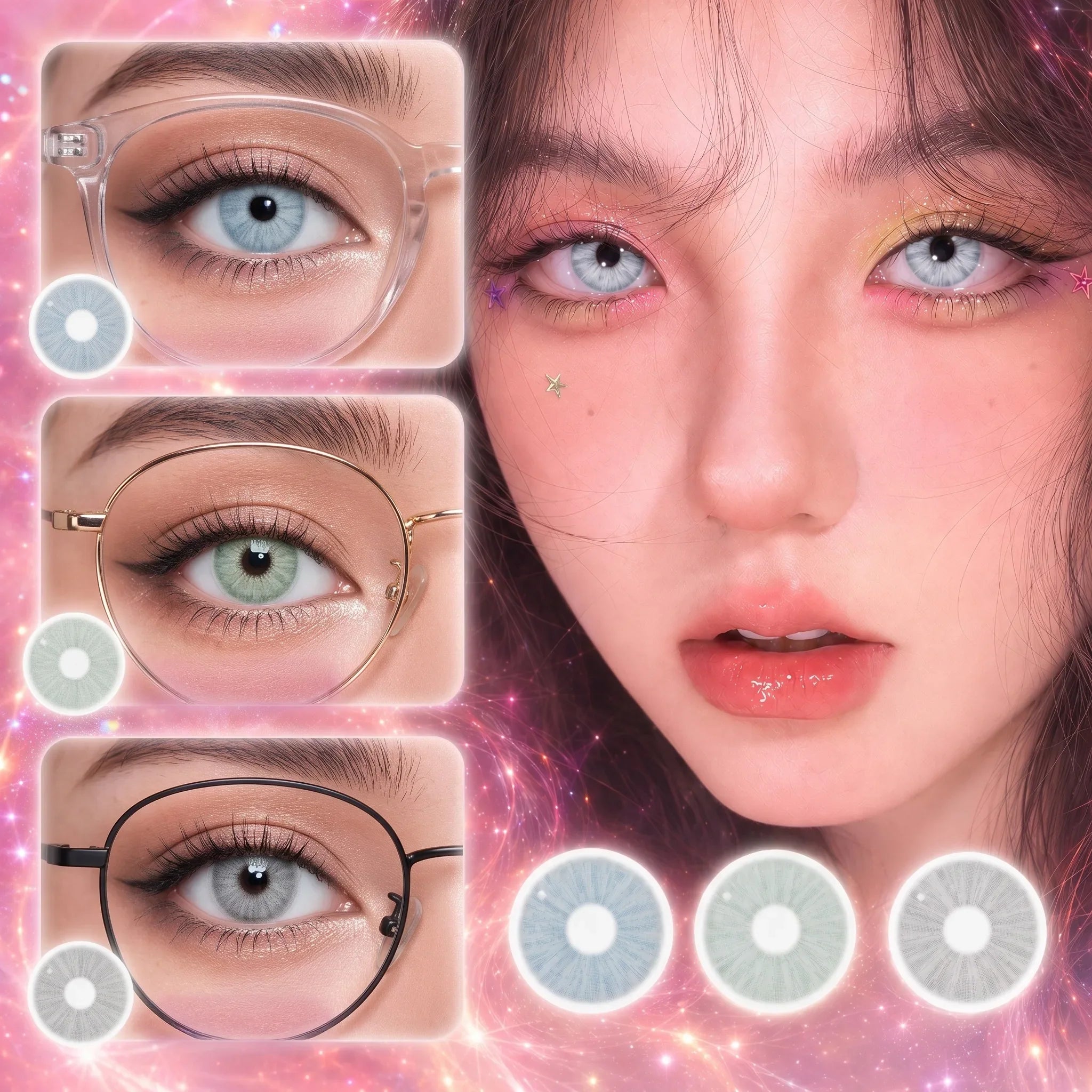 Eyes Color Contacts Colored Contact Lenses Lens Power Small Pupil Prescription 2Pcs 6 Months Half Year Use