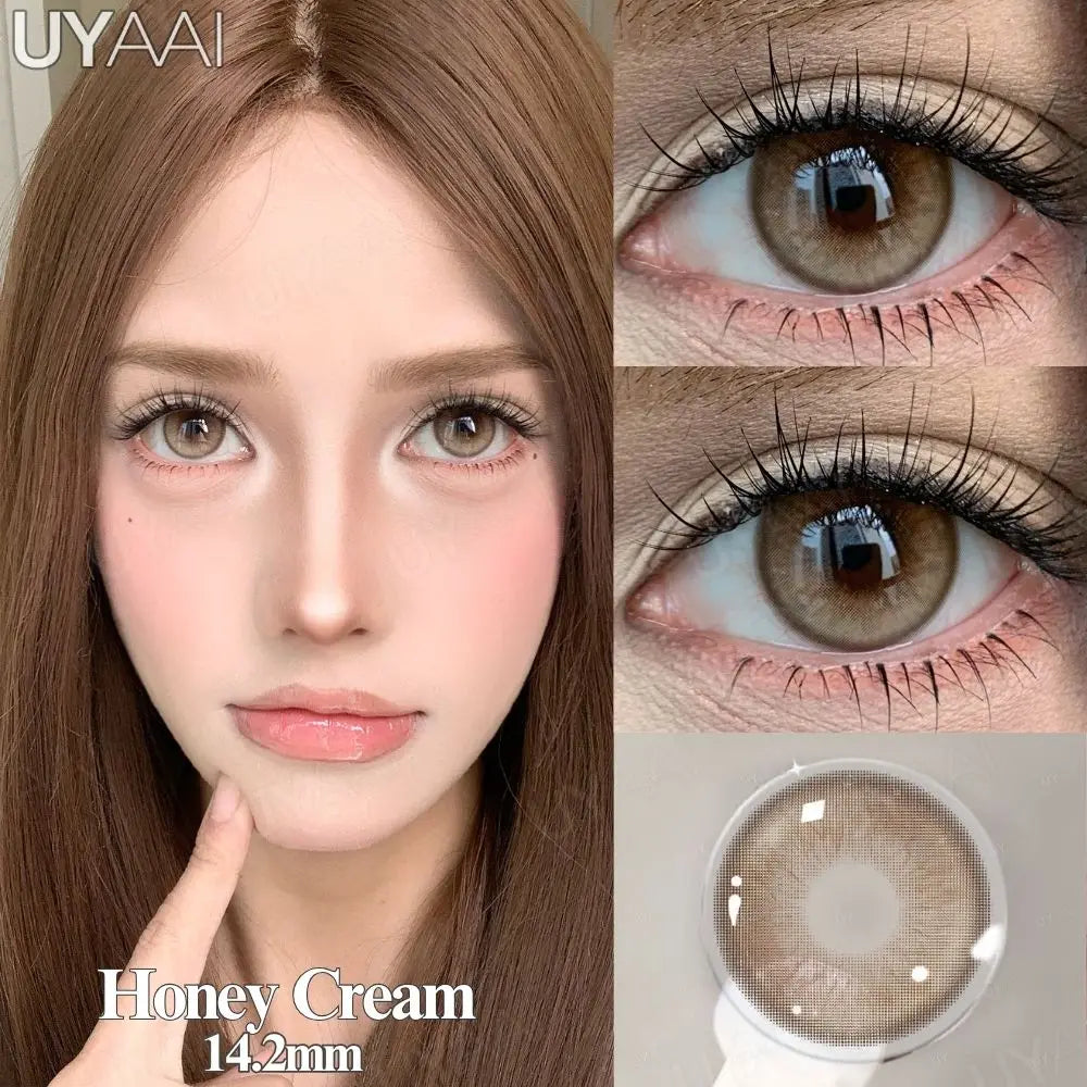 Contact Lenses  Natural Brown Lens Beauty Pink Eyes Color Lenses Cosmetics Gray Eye Lenses Makeup Green Beauty Colorcon
