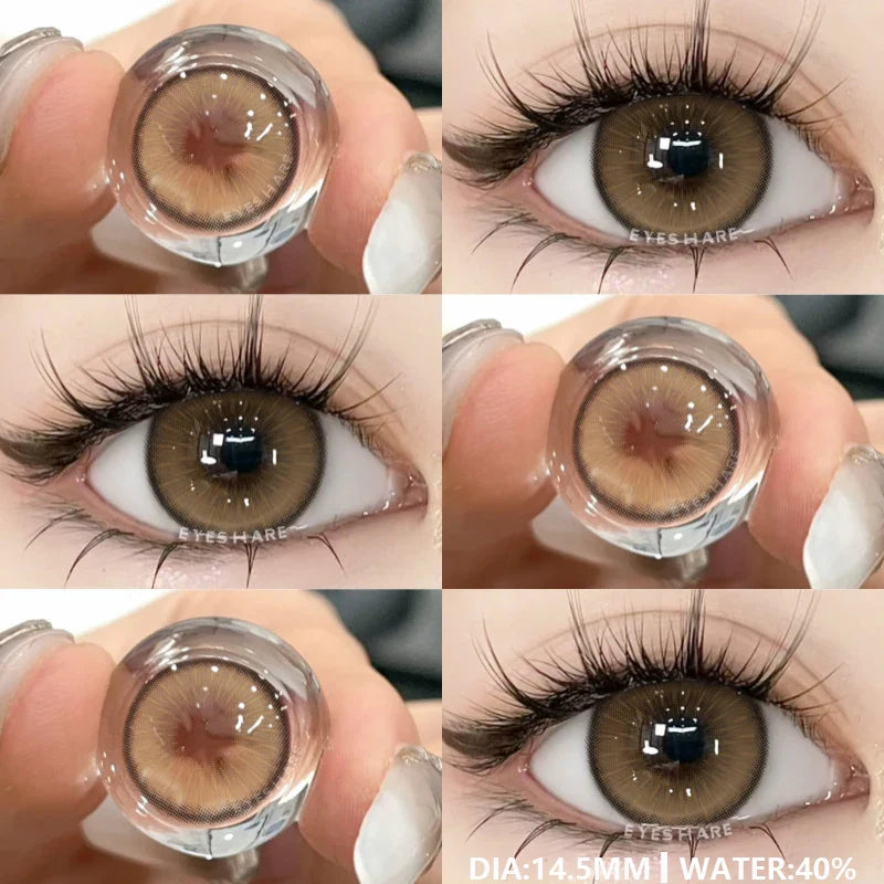 1Pair New Colored Contact Lenses for Eyes Natural Contact Lenses Blue Eye Lens Green Lenses Yearly Brown Eye Contacts