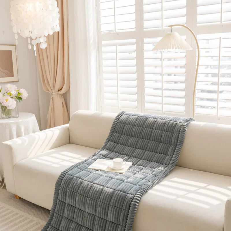 Soft Solid Color Sofa Cushion, Durable Non-Slip Universal Car Seat Pad, Slip-Resistant Multi-Use Furniture Protector for Home