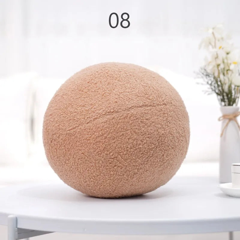 Nordic Style Spherical Pillow Stuffed Decoration Plush Sofa Bay Window Decoration Throw Pillow Soft Photography Prop New