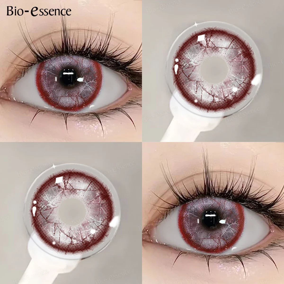 Anime Cosplay Contact Lenses Purple Lenses Halloween White Lenses Dragon Eye Cosplay Lenses Colored Pupils for Party