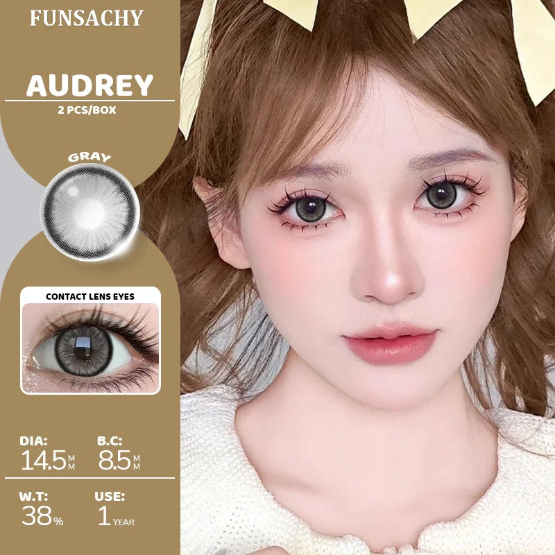 1 Pair Yearly New Korean Natural Lenses Color Contact Lenses for Eyes Color Black Brown Beautiful Pupil Fast Shipping