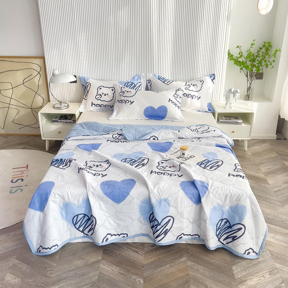 Summer Ice Quilt bedspreads comforter plaid blanket on the bed Quilt cover Duvets for 135 90 for single double bed