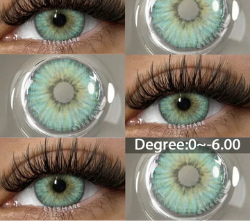 1 Pair Natural Colored Contact Lenses with Prescription Myopia Lenses Green Contacts Fashion Brown Lenses Gray Pupils