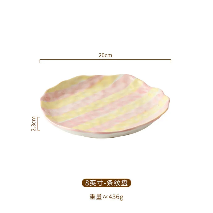 Handmade Irregular Ceramic Dessert Plate