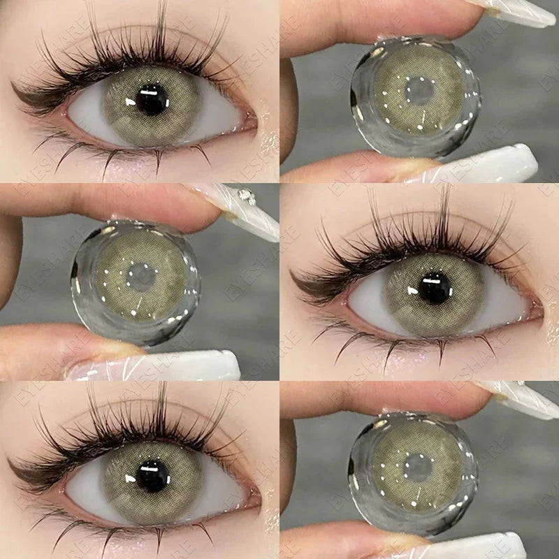 2pcs Colored Contact Lenses Natural Look Brown Eye Lenses Gray Contact Blue Lenses Fast Delivery Green Eye Lenses