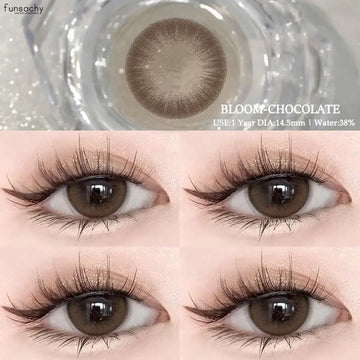1Pair Natural Brown Contact Lenses for Eyes Colored Lenses Gray Pupils Big Eye Lenses Fashion Beauty Contacts Yearly