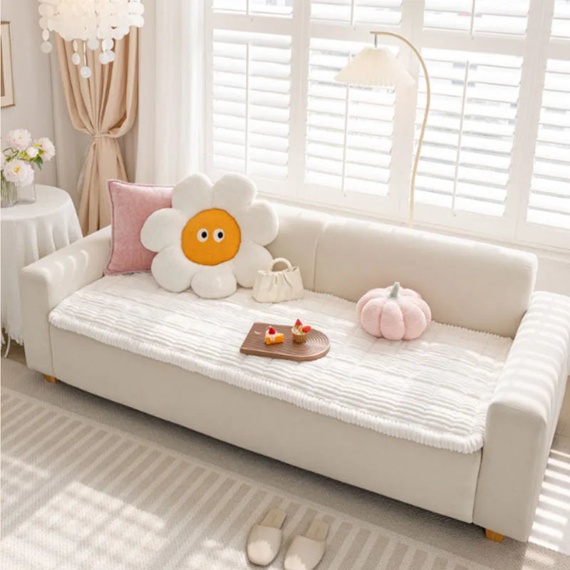 Soft Solid Color Sofa Cushion, Durable Non-Slip Universal Car Seat Pad, Slip-Resistant Multi-Use Furniture Protector for Home