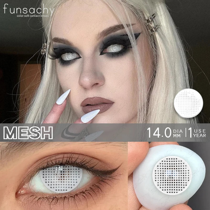 2PCS New Cosplay Colored Contact Lenses Halloween Contact Lenses Role Playing Beauty Makeup Products Enlarge Eyes Lens
