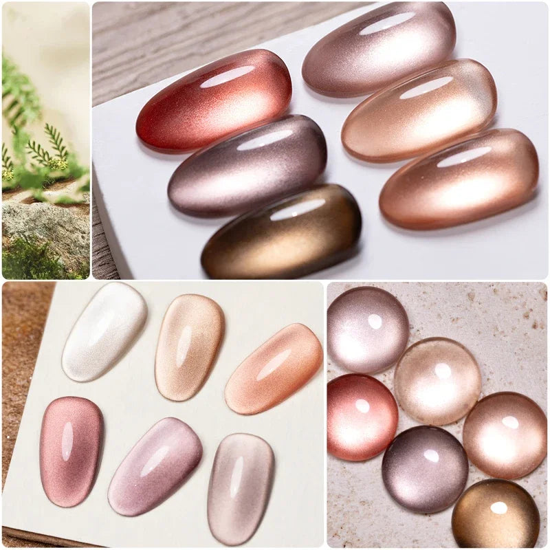 7.5ML Amber Moonlight Cat Magnetic Gel Nail Polish WaterLight Cat Eye Gel Soak Off Semi-Permanent Nail Art Varnish For Manicure