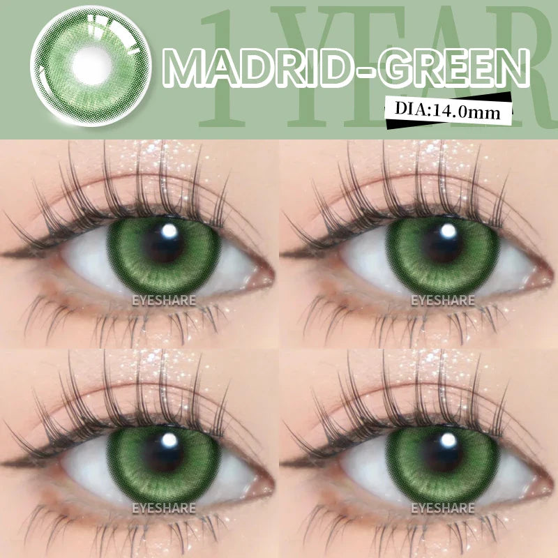 Helloween Hot Selling 2pcs Colored Contact Lenses Green Eye Lens Yearly Cosplay Blue Makeup cosplay Anime Accessories