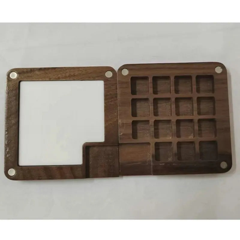 1pcs Portable Wooden Handmade Watercolor Paint Box Empty Box Mini Black Walnut/cherry Paint Palette Painting Supplies