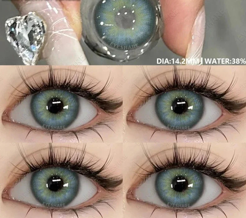 Colored Pupils for Eyes Gray Natural Look Eye Contacts 1Pair Brown Fashion Lenses Beauty Green Lens Blue Eye Contacts