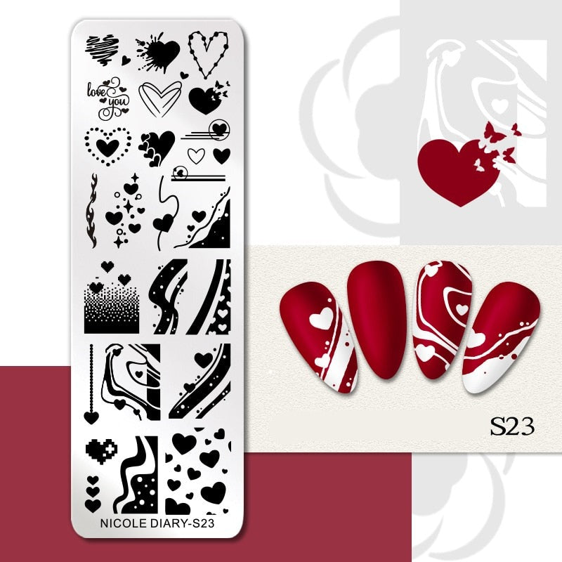Halloween Series Nail Art Stamping Plates Snake Butterfly Designs Nail Polish Flower Printing Stamp Template Tools