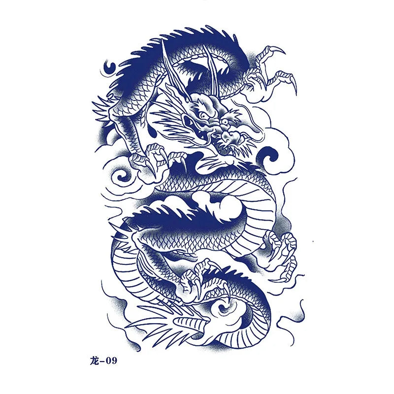 Dragon Juice Ink Tatouage Semi Permanent Temporary Tattoo Stickers Waterproof Lasting Tatuajes Temporales Hombre Art Fake Tattoo