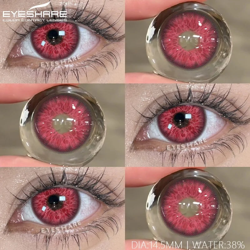 2Pcs Natural Color Contact Lenses for Eyes Korean Brown Lenses Beauty Fashion Gray Lense Blue Eye Lenses Pink Contacts