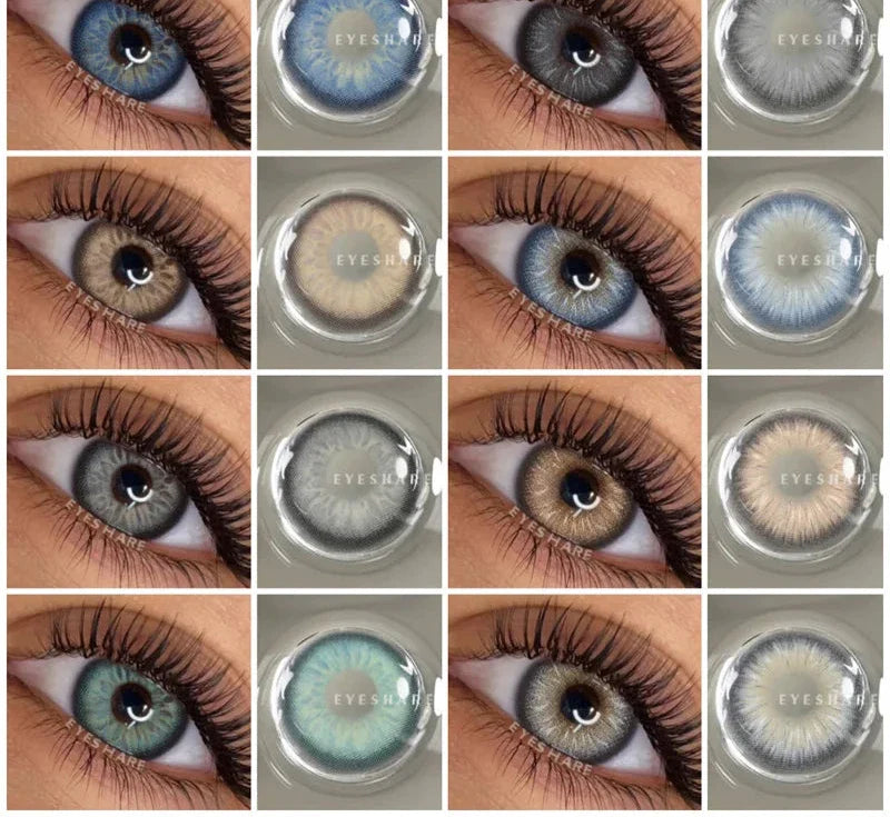 2pcs Natural Color Contact Lenses for Eyes Blue Eye Lenses Gray Pupils Lens Brown Lenses Yearly Cosmetic Green Contacts