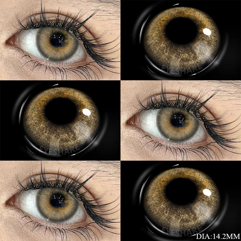 1 Pair Green Contact Lenses for Eyes Beauty Pupils Lenses Eye 14.2mm Yearly Use Fashion Blue Colored Contacts Lenses Green