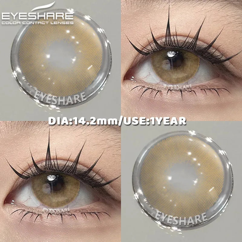 1 Pair Color Contact Lenses for Eyes Color Pupils Natural Brown Lenses Beautiful Pupils Cosmetic Gray Eye Lenses Yearly