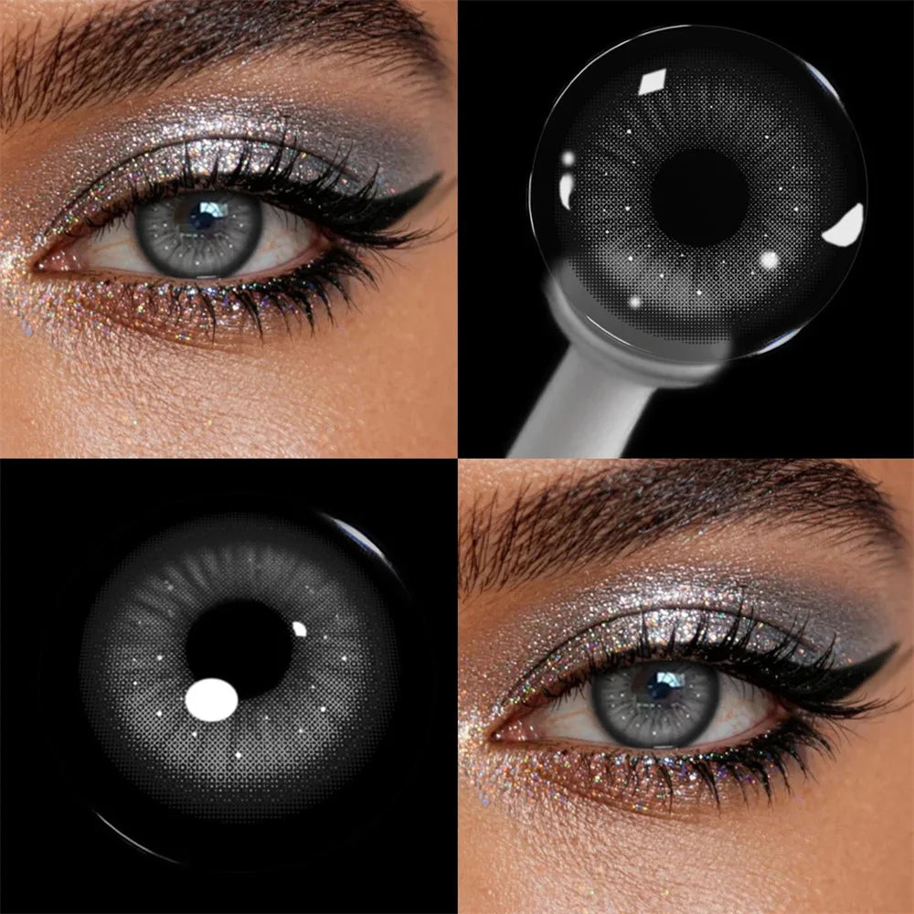 Eye Eyes Color Contacts Colored Contact Lenses Lens Cosmetics Beauty Blue Green 14.5mm 2Pcs 6 Months Half Year Use
