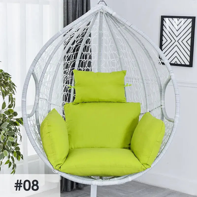 Swing Egg Chair Mat Cushion Cover Outdoor Patio Hanging Seat Home Decor Garden Lounger Cushion Cover (No Filling)