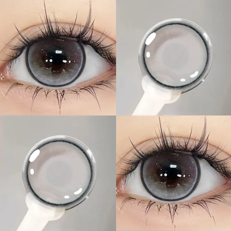 Color Pupils Blue Contact Lenses Brown Pupils For Eye with Prescription Myopia Lenses Korean Lenses Yearly 2pcs/pair