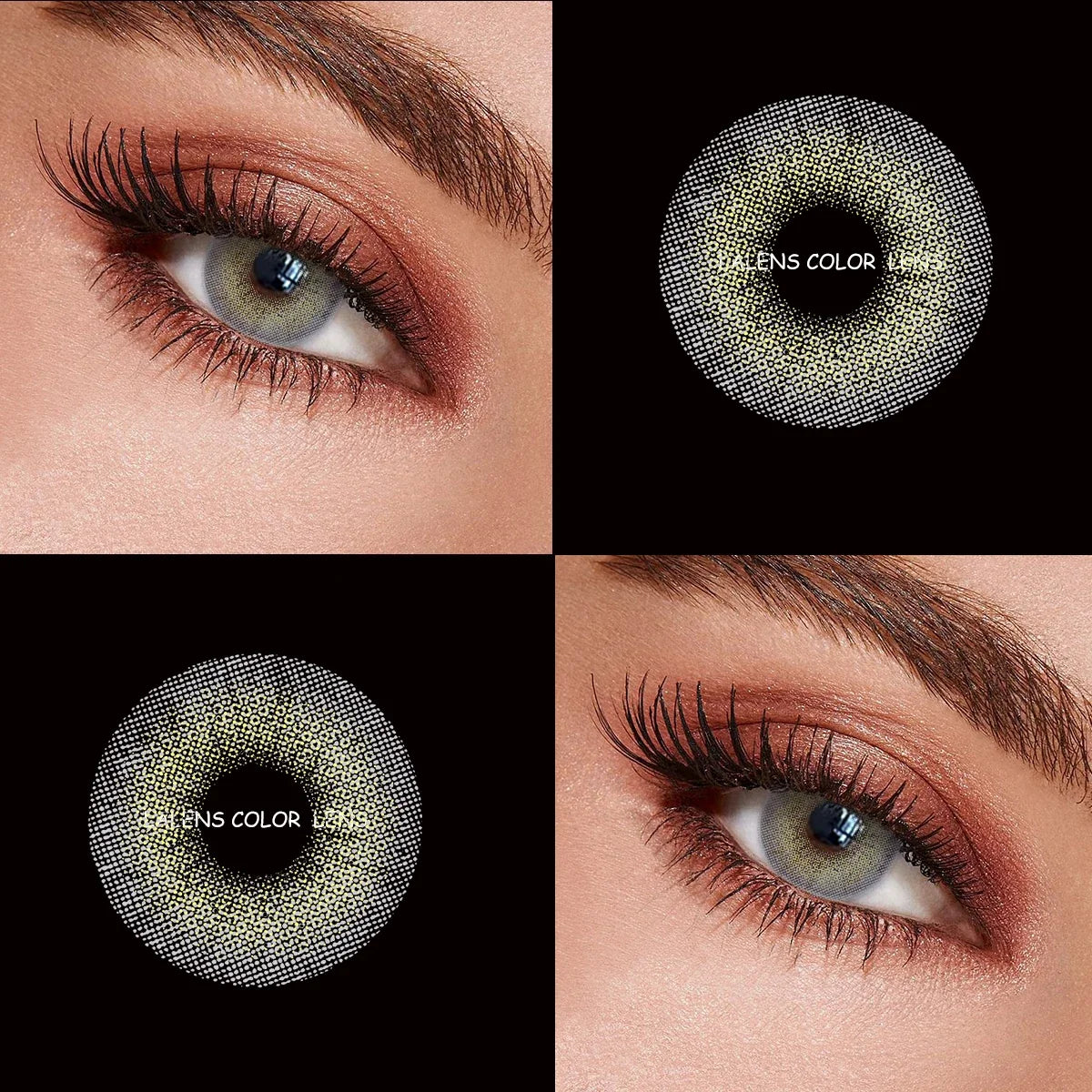 Natural Ocean Blue Half Yearly Colored Contact Lenses 14.2mm Small Pupil Eye Beauty Cosmetic Contacts For Daily Makeup