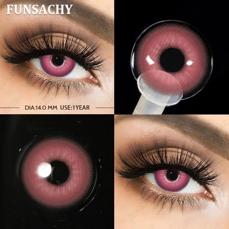 Halloween Makeup Cosplay White Lens Cosplay Contact Lens Beauty Cosmetics Colored Contacts Black Lenses Circle Red Lens