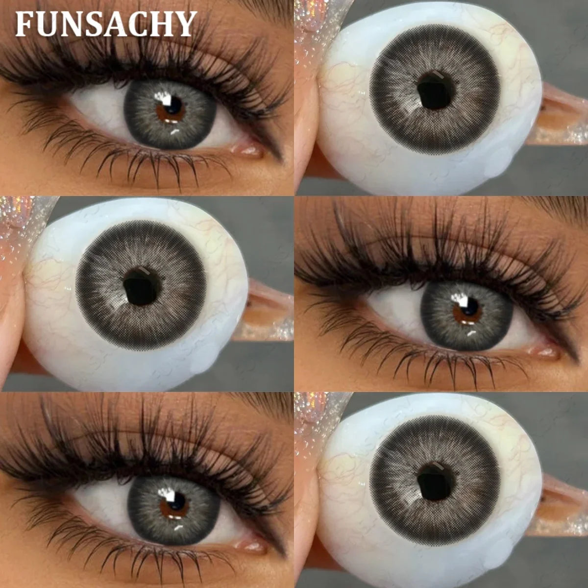 1 Pair Natural Color Contact Lenses for Eyes Brown Lenses Colorcon Korean Lens Yearly Beautiful Grey Eyes Big Black Len