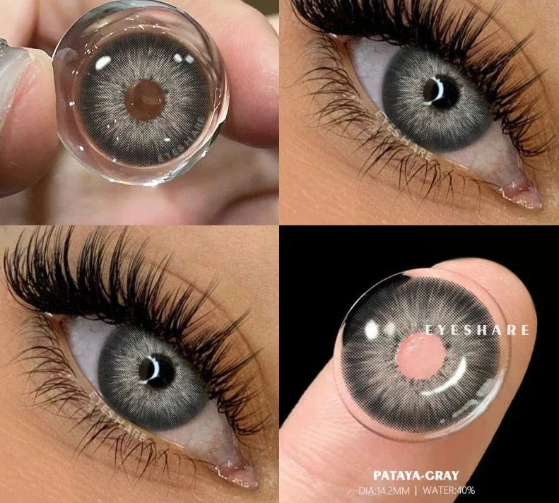 2pcs Colored Contact Lenses for Eyes Brown Eye Lenses Gray Pupils Lens Green Eye Contacts Blue Eye Lenses