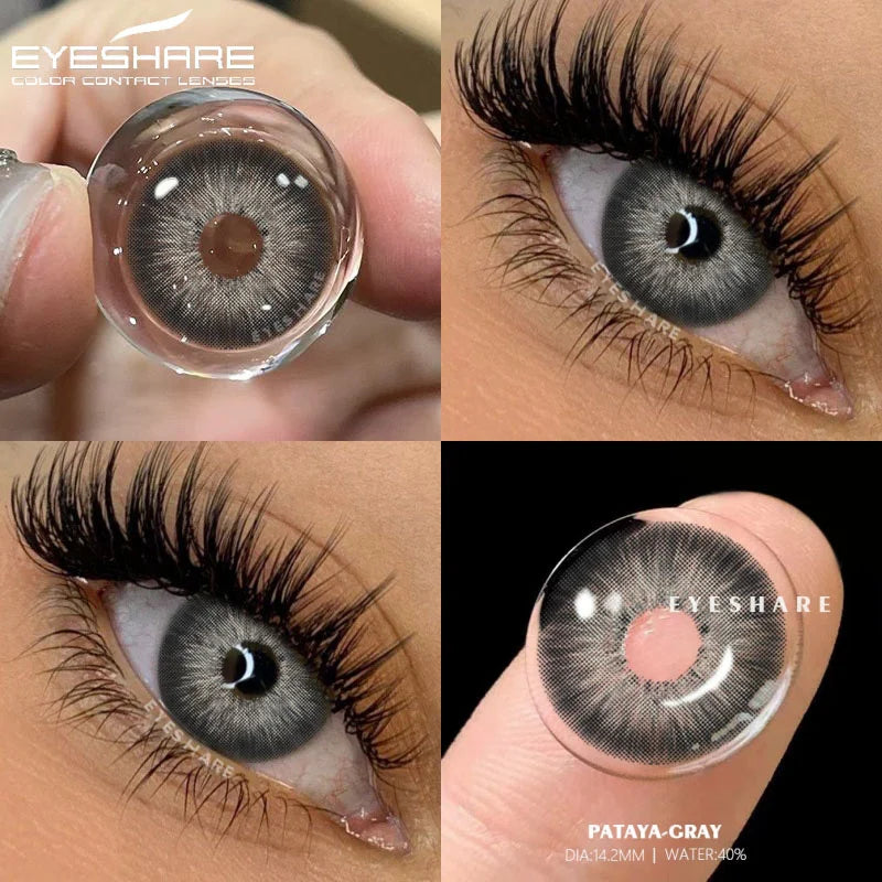 1pair Natural Colored Contacts Lenses for Eyes Blue Eyes Lenses Green Contacts Yearly Beautiful Pupil Eyes Contact Lens