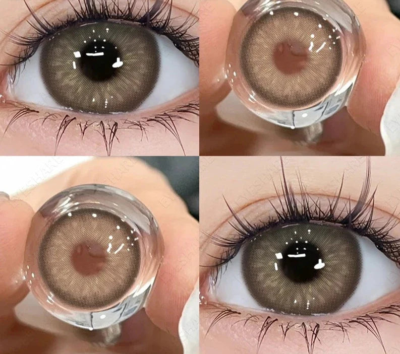 1Pair Fashion Colored Contact Lenses for Eyes Natural Contact Lenses Blue Eye Lenses Gray Pupils Yearly Cosmetic Lens
