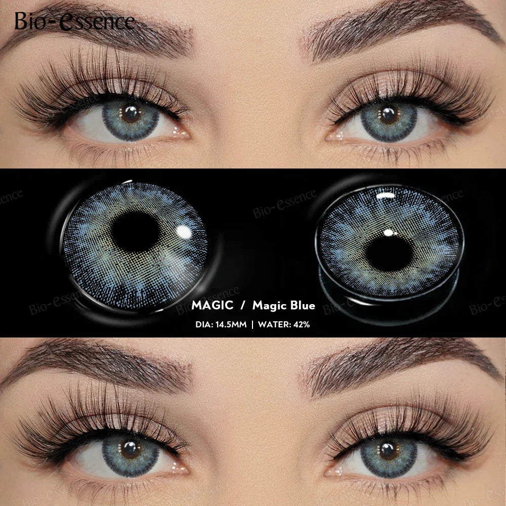1 Pair Colored Contact Lenses for Eyes Brown Eye Lens Gray Contact Blue Lenses Natural Eye Contact Fashion Lenses