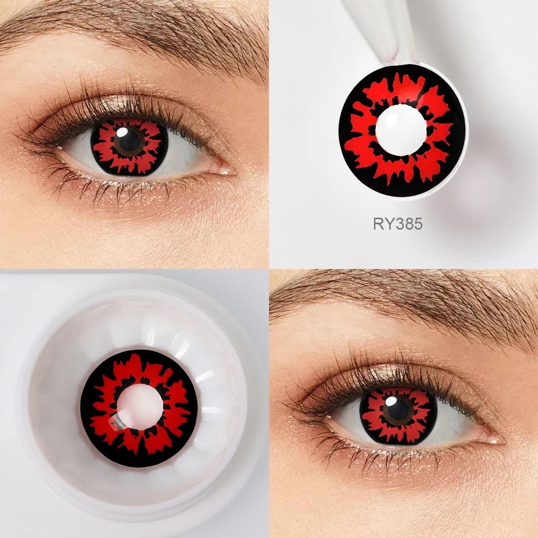 Contact Lenses For Cosplay Contacts Lens Eye Ywllow And Green Contact Lenses Yearly 14.0/14.2mm