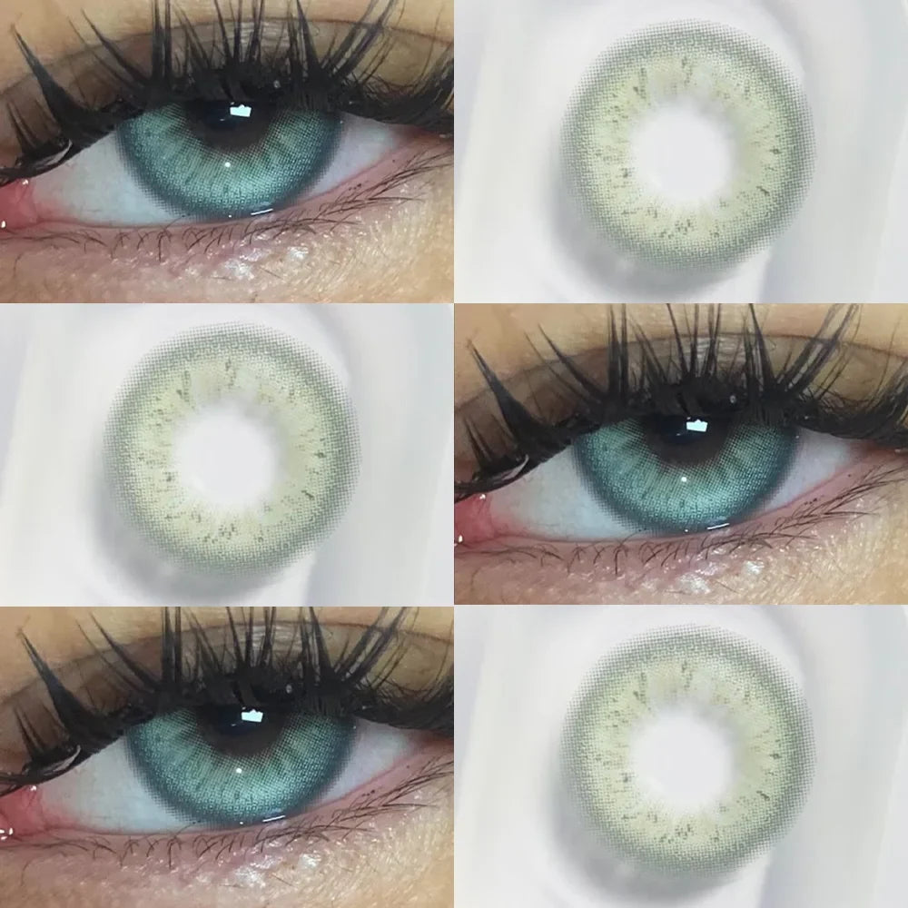 1pair Blue Green Gray Brown Color Contact Lenses Iris Circle Lens 14.2mm Fastshipping