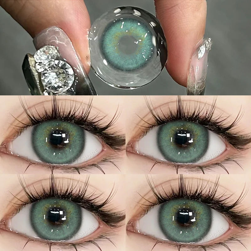 1Pair New Color Contact Lenses for Eyes Blue Contact Lenses Yearly Beautiful Pupils Gray Contact Lenses Green Contacts