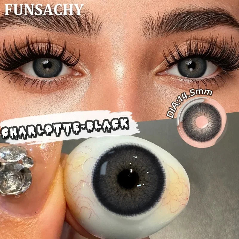 1 Pair Contact Lenses for Eyes Color Korean Pupils Makeup Accessories Beauty Contact Lenses Yearly New Contact Lens
