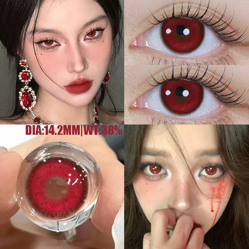 2pcsCosplay Anime Eyes Lenses for Eyes NEBULA Makeup Sharingan Beauty Contact Lenses Eye Cosmetic Color Lens Eyes