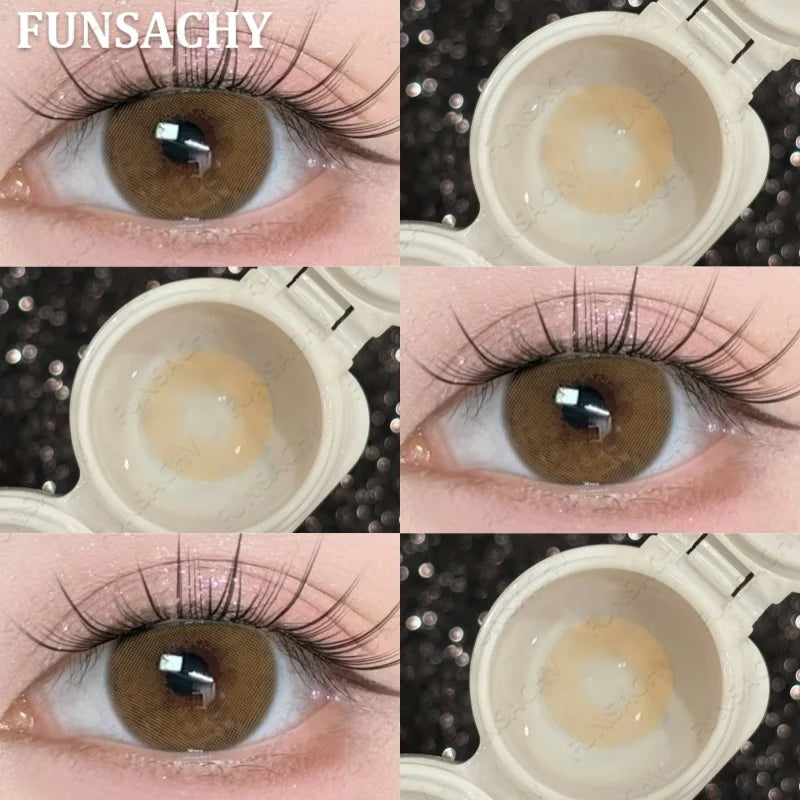 1 Pair Yearly New Korean Natural Lenses Color Contact Lenses for Eyes Color Black Brown Beautiful Pupil Fast Shipping