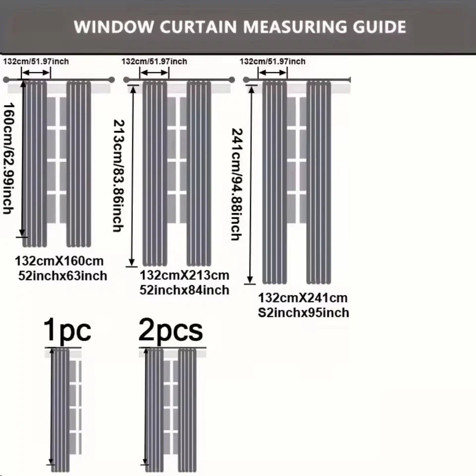 New Semi-Sheer Blackout Curtains, Slub Linen Look Floral Print Rod Pocket Drapes for Living Room Bedroom, 1/2 Panels Ready Made