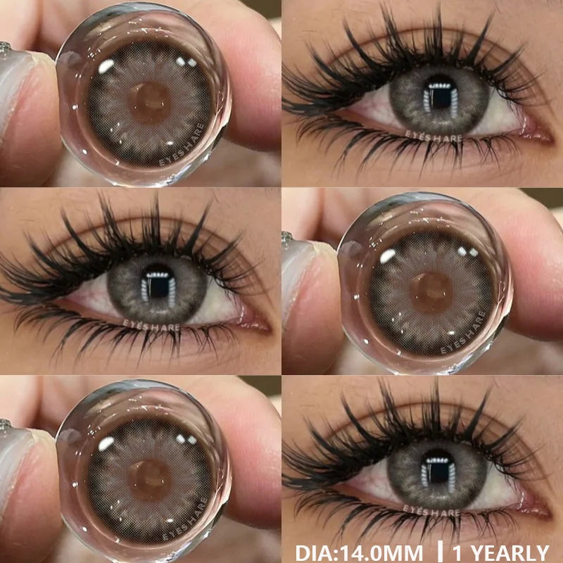 Colored Contact Lenses for Eyes 1pair Gray Pupils Lens Blue Eye Lenses Brown Lens Yearly Green Contacts Cosmetic Lenses