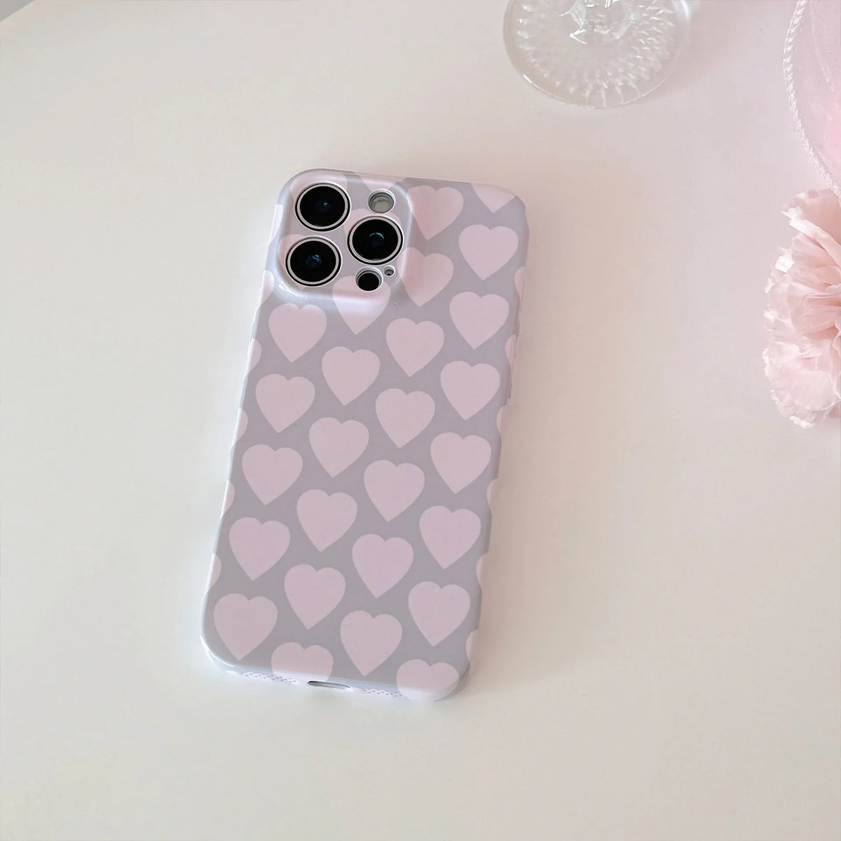 Fashion Love Heart Pattern Phone Case For iPhone 11 12 13 14 15 16 Pro Max X XR XS Max 7 8 Plus Shockproof Soft Back Cover Coque